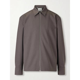 男士 SS26 夹克 Jil 式 吉尔·桑达 斜纹布拉链衬衫 Sander