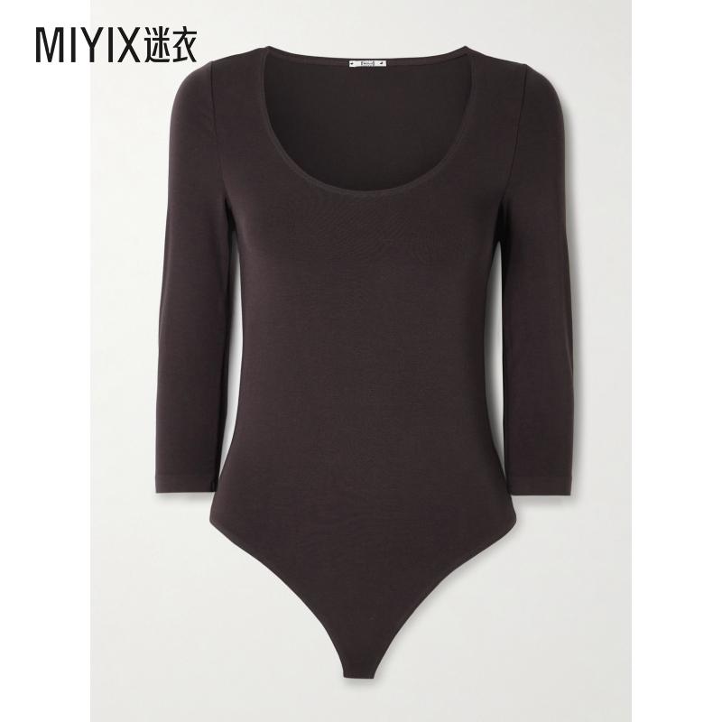 [秋冬新品]Wolford沃尔福特 女款Tokio thong 弹性针织连体衣 迷