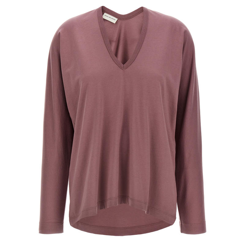 Dries Van Noten 女士 SS25 T恤 長袖 V 領 T 卹