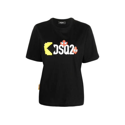 DSquared2 D二次方 女士 FW24 T恤 X PAC-MAN 徽标