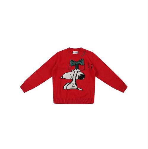 MC2 Saint Barth 女童 FW25 毛衣 红色毛线衫童装