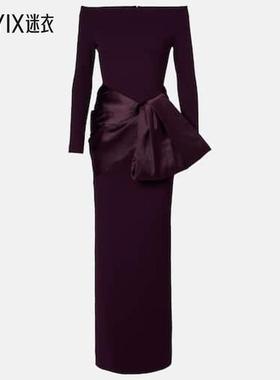 Solace London 女款Kori 蝴蝶结装饰露肩礼服 迷衣时尚