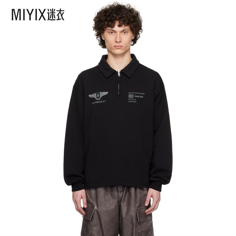 Represent 男款黑色 Team Rep Quarter Zip 套头衫 迷衣时尚