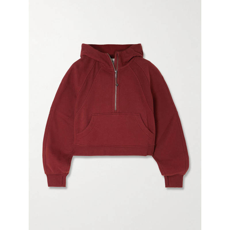 lululemon 女士 26春新品 卫衣 防水面料宽松款棉混纺针织连帽衫