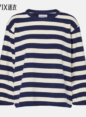 Velvet by Graham & Spencer 女款Edora 条纹棉质针织卫衣 迷衣时