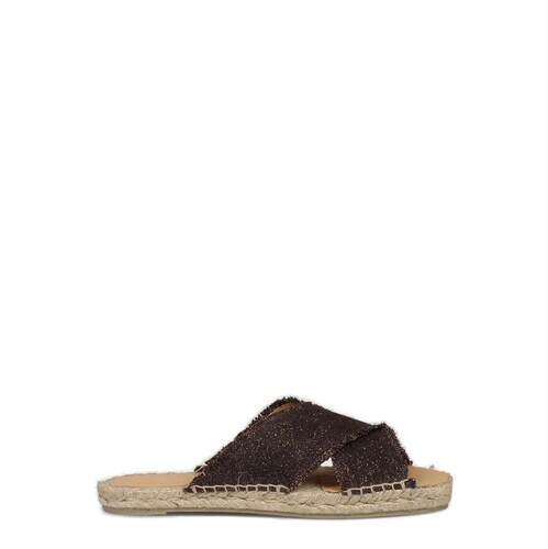 Castaner 女士 SS25 凉鞋 Palmera 亮片流苏草编拖鞋