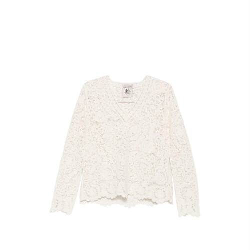 Semicouture 女士 FW26 毛衣 白色毛线衫