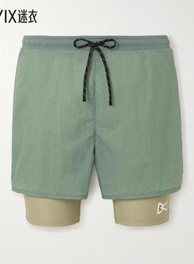 【秋季新品】District Vision 男款Shell 直筒层叠感徽标印花弹性