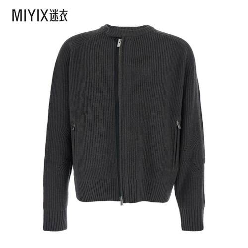 [秋冬新品]TONYWACK 男款灰色水手领罗纹设计羊毛男士针织开衫 迷