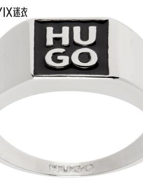 Hugo雨果博斯 男款Enameled Logo 戒指 迷衣时尚