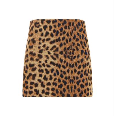 Federica Bonifaci 女士 FW26 半身裙 'Leopard' 迷你