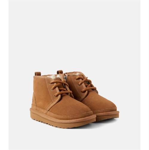 UGG Australia 中性（儿童） 靴子 Neumel 绒面革绑带童鞋童装