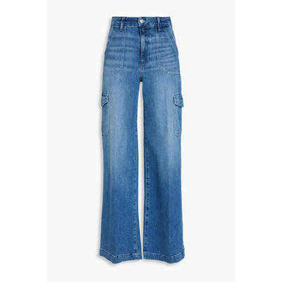 PAIGE 女士 牛仔长裤 Harper 褪色设计高腰阔腿牛仔裤