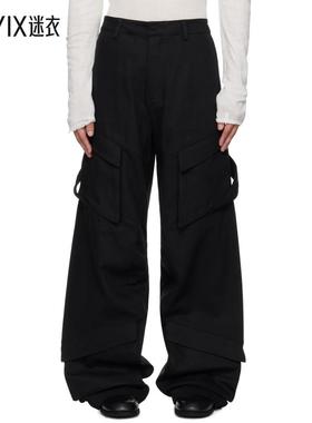 Heliot Emil 男款黑色 Cellulae 工装裤 迷衣时尚 迷衣时尚