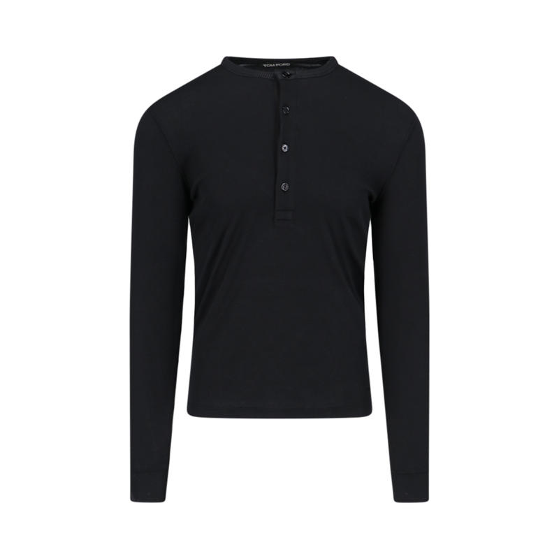 Tom Ford 男士 SS25 T恤 and Polos T恤黑色T恤