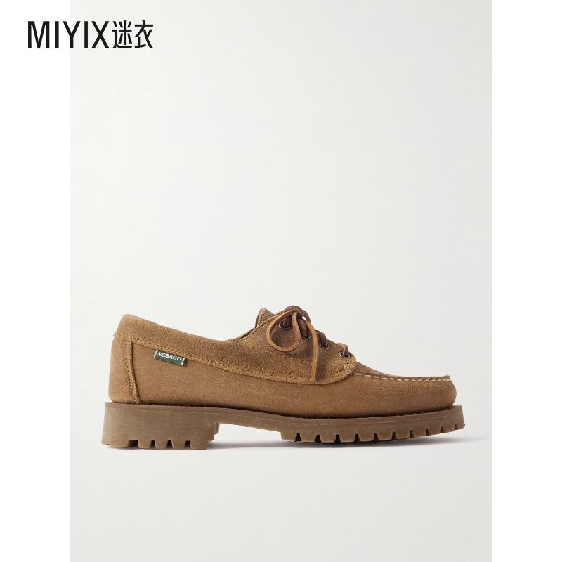 Sebago 男款Askook 皮革边打蜡绒面船鞋 迷衣时尚