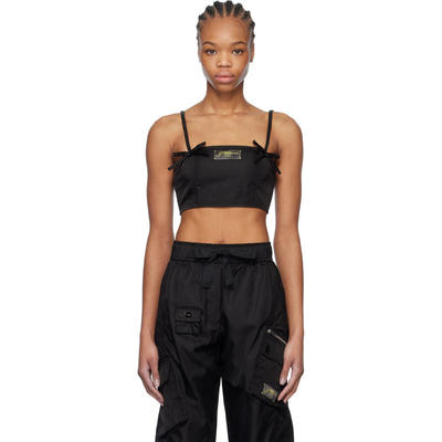 Ganni 女士 背心 黑色 Duchesse Nylon 吊带背心