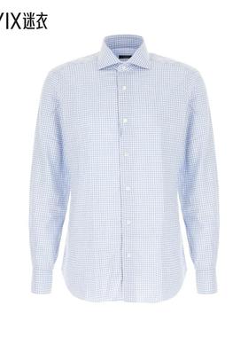 【秋季新品】Barba Napoli 男款印花棉质衬衫 迷衣时尚