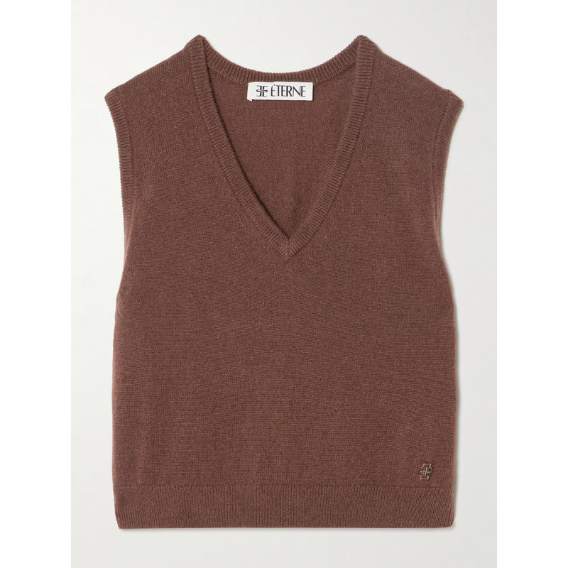 ÉTERNE 女士 春夏新品 马甲 Lenny 短款精饰羊绒背心