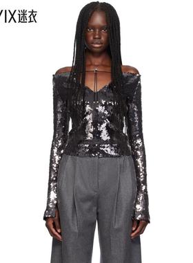 16Arlington 女士灰色 Solare 长袖 T 恤 迷衣时尚