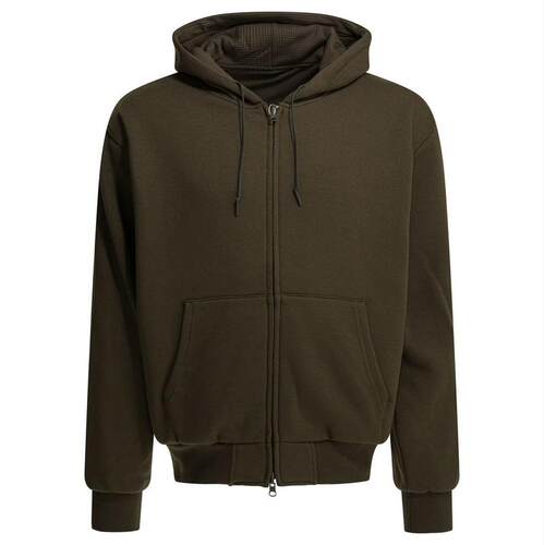 DAIWA PIER39 男士 FW25 卫衣 华夫格拼接拉链连帽衫