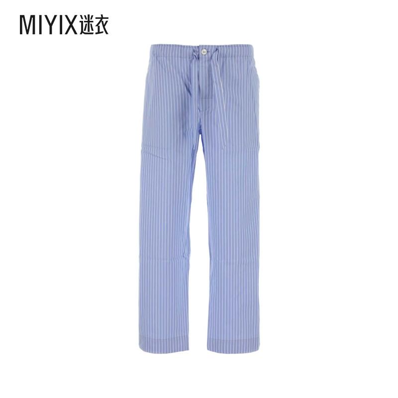 [秋冬新品]Tekla Fabrics 男女同款刺绣棉质缎面裤子 迷衣时尚