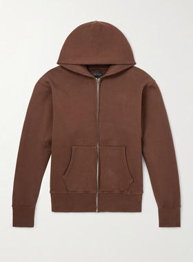 Les Tien 男士 SS26 卫衣 件染棉针织拉链连帽衫