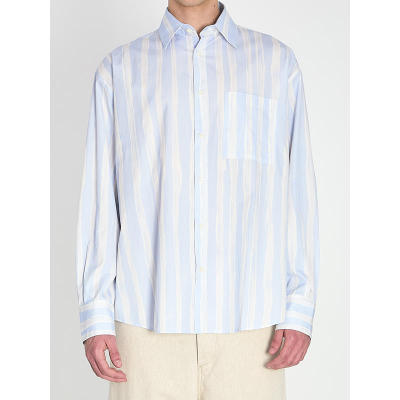 Jacquemus 雅克慕斯 男士 SS26 衬衫 CAMARGUE 浅褐色浅蓝棉质