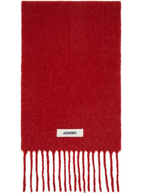 Jacquemus 男士 围巾 红色 The Carro 围巾