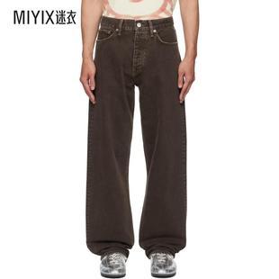 男款 Loose Sunflower 棕色 牛仔裤 迷衣时尚