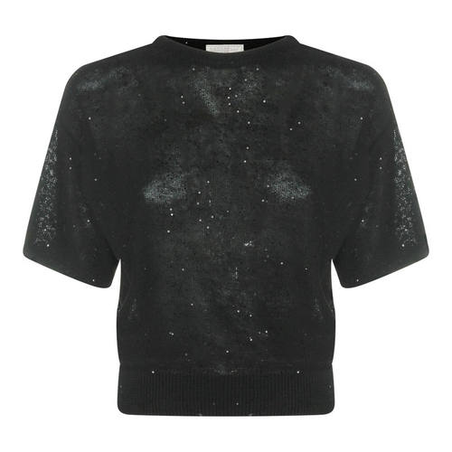 Antonelli Firenze 女士 SS26 针织衫 黑色亚麻