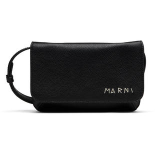 Marni 玛尼 男士 单肩包 黑色 Marni Mending Embroidery
