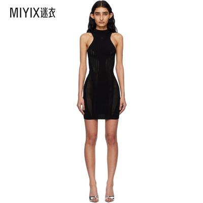 Misbhv 女士黑色 Future Sport Halter 连衣裙  迷衣时尚