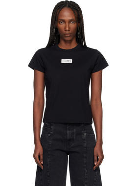 MM6 Maison Margiela马吉拉女士 T恤 黑色 Numeric Cotton T 恤