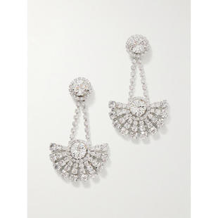 Jennifer Behr 女士 SS26 耳环 Velma 镀铑水晶耳环