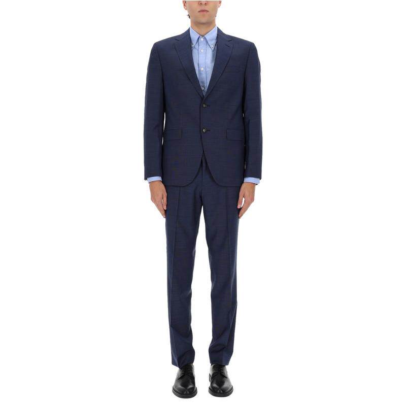 Boss 博斯 男士 FW25 西装 蓝色初剪羊毛套装