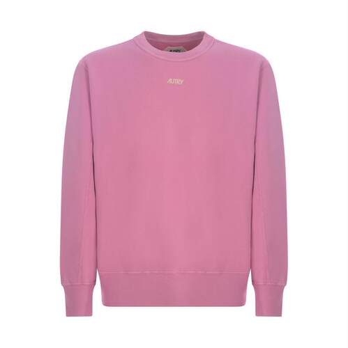 Autry 奥特里 男士 FW26 卫衣 Autry 徽标植绒圆领套头衫