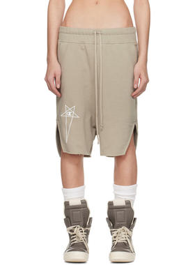 Rick Owens 女士 短裤 灰白色 Champion 联名 Beveled Pods 短裤