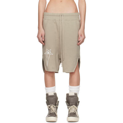 Rick Owens 女士 短裤 灰白色 Champion 联名 Beveled Pods 短裤