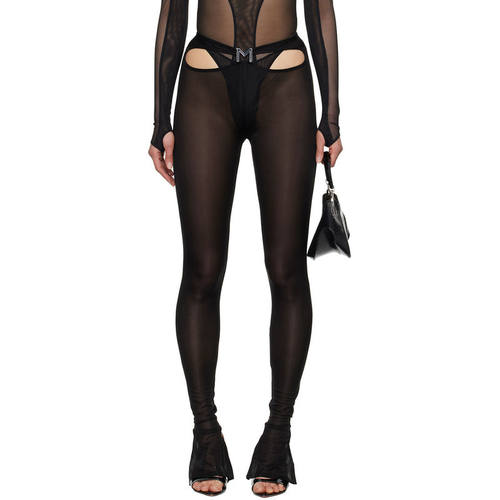 Mugler 穆勒 女士 运动紧身裤 Mugler 黑色 M Cutout 紧身裤