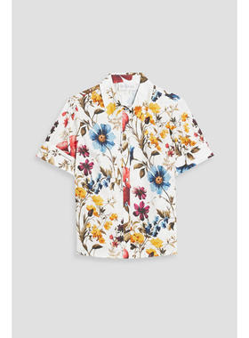 Mikael Aghal 女士 上衣 印花棉混纺府绸衬衫