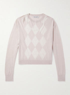 Our Legacy 男士 SS26 毛衣 Sonar Argyle-Jacquard 磨破羊毛毛衣