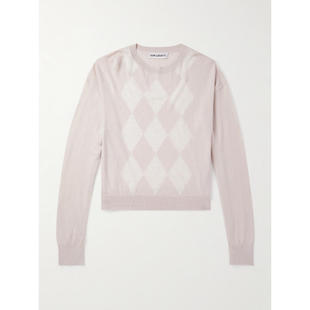 SS26 毛衣 Sonar Our Jacquard 男士 Argyle 磨破羊毛毛衣 Legacy