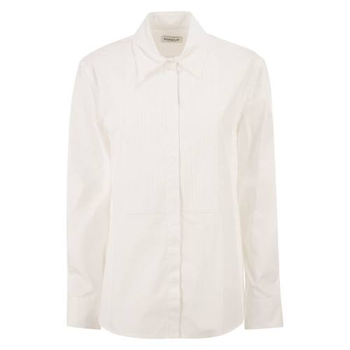 DONDUP 女士 FW25 衬衫 front 棉质带皱褶围兜