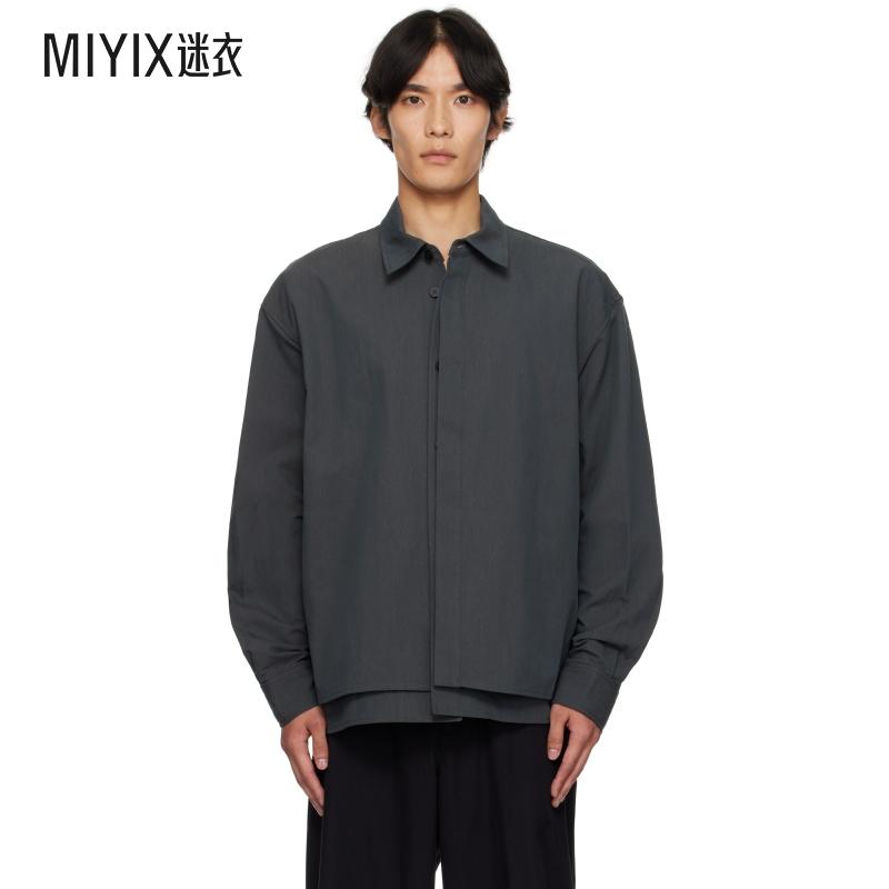 LE17SEPTEMBRE 男款灰色 Double Layered Relaxed 衬衫 迷衣时尚