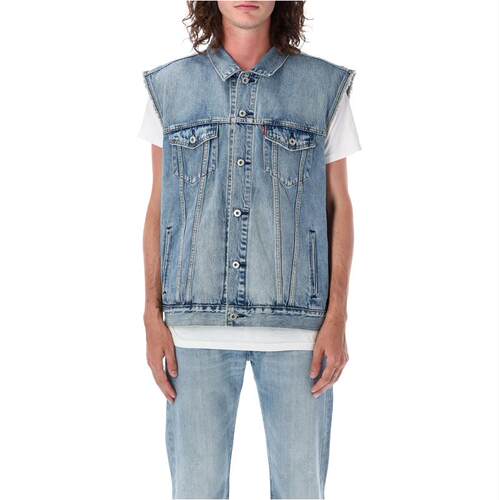 Levi's 李维斯春夏新品男士纯棉休闲牛仔卡车司机背心马甲