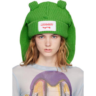 Charles Jeffrey Loverboy女士羊羔毛尼龙混纺保暖时尚毛线针织帽