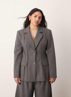 ARRANGE 女士 西装外套 Curve premium 雕刻西装外套(灰色)