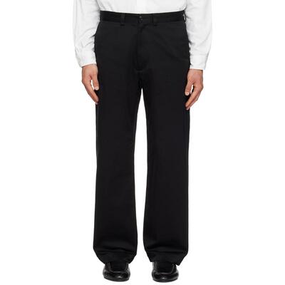 nanamica 七海之家 男士 长裤 黑色 Wide Straight Chino