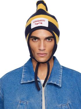 Charles Jeffrey Loverboy 男士 毛线帽 黄色  海军蓝 Spike 兜帽